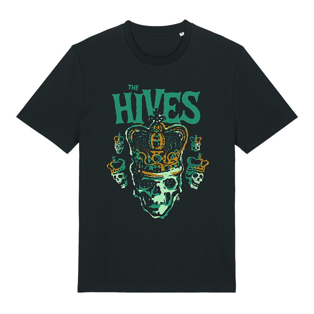 Green Skull Crown Black T-Shirt