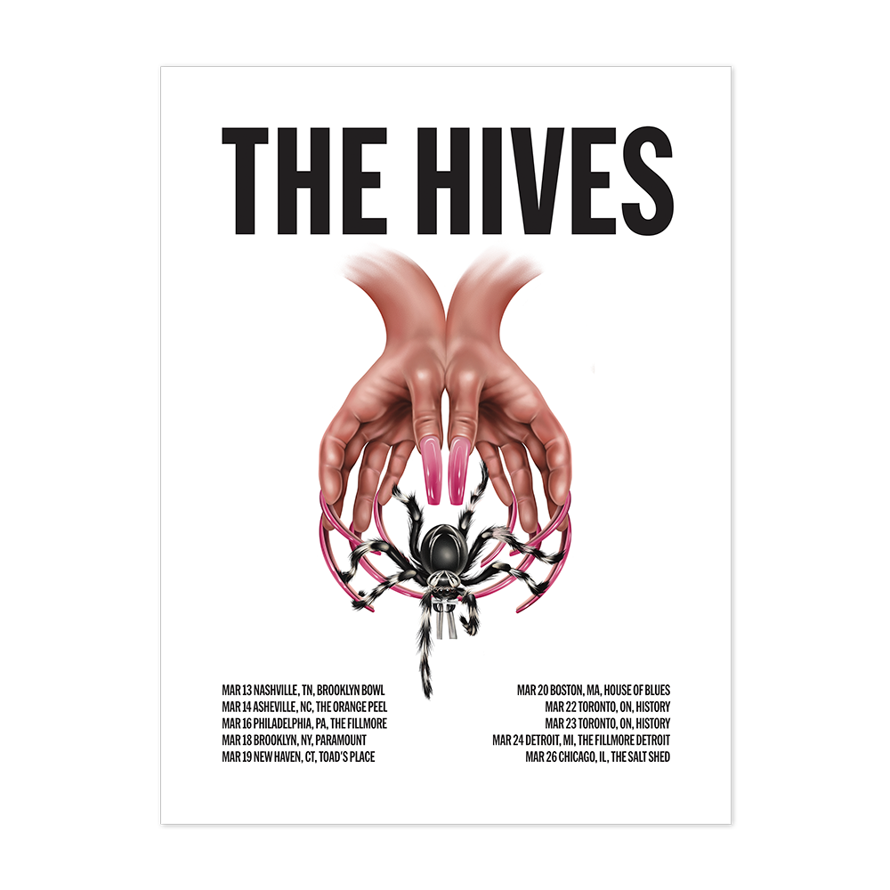The Hives 2026 NA Tour Poster